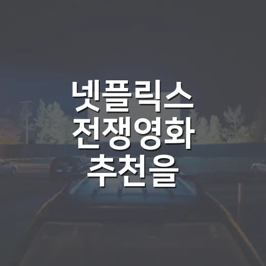 넷플릭스 전쟁영화 추천을 부탁받고 다시 고른 다섯 편 - 요약