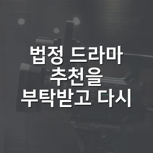 법정 드라마 추천을 부탁받고 다시 고른 여섯 편 - 요약