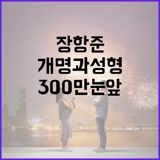 장항준의 개명과 성형, 300만 눈앞을 위한 전략 - 요약