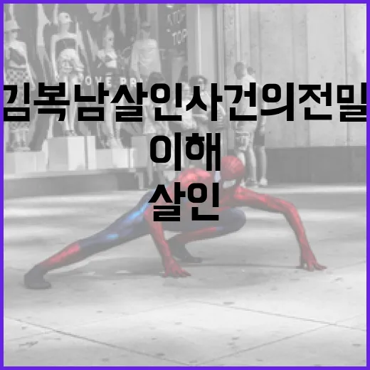 김복남 살인사건의 전말 이해하기 - 요약