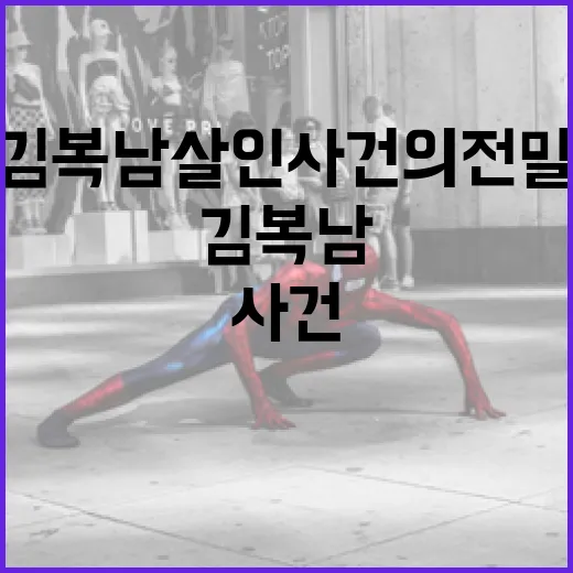 김복남 살인사건의 전말을 이해하는 방법 - 요약