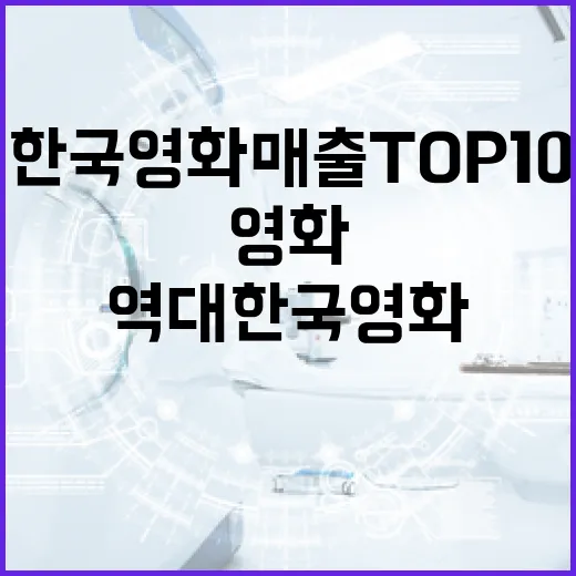 역대 한국 영화 매출 TOP10 순위 알아보기 - 요약