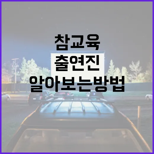 참교육 출연진에 대해 알아보는 방법 - 요약