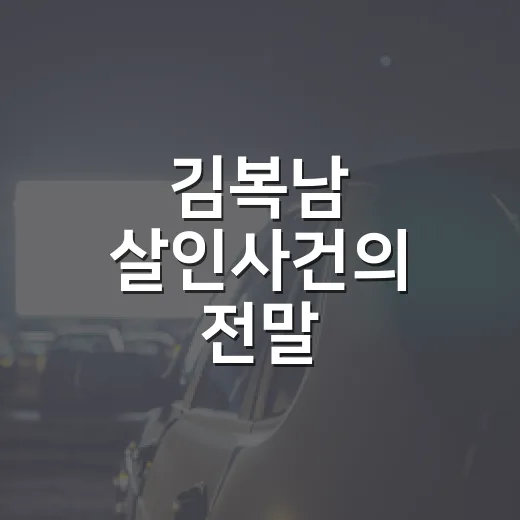 김복남 살인사건의 전말, 보기 전에 알고 가면 덜 흔들릴까요? - 요약