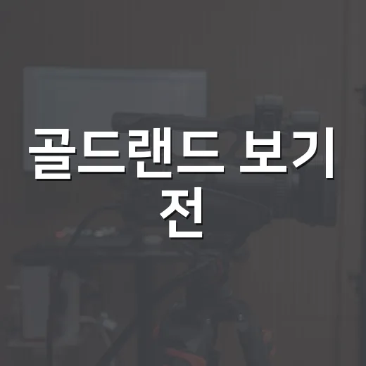 골드랜드 보기 전, 영화처럼 챙겨볼 만한 포인트가 궁금하신가요? - 요약