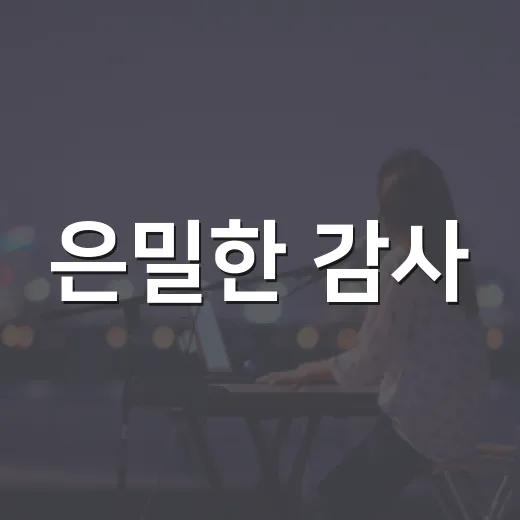 은밀한 감사, 오피스 로코로 보기 전에 무엇을 알고 보면 좋을까요? - 요약