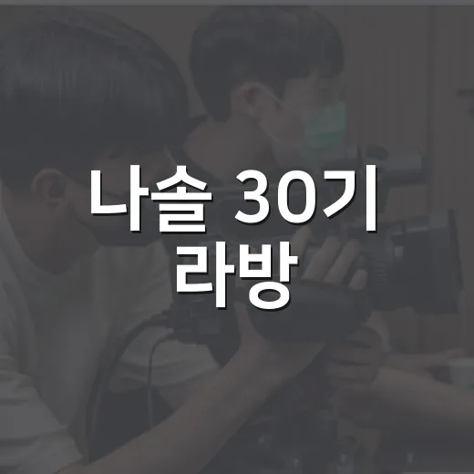 나솔 30기 라방, 최종 커플과 현커가 왜 달랐을까요? - 요약