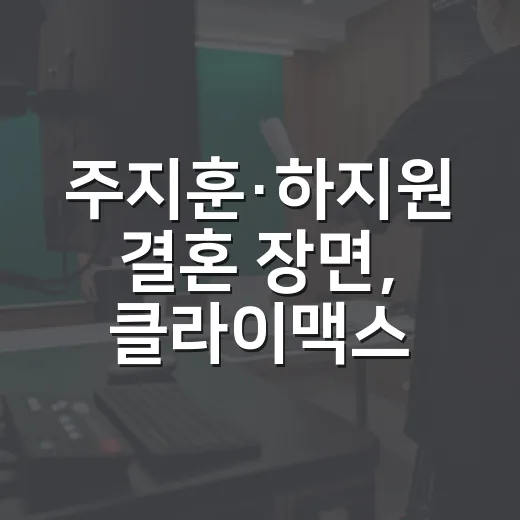 주지훈·하지원 결혼 장면, 클라이맥스 출발이 왜 눈에 띄었을까요? - 요약