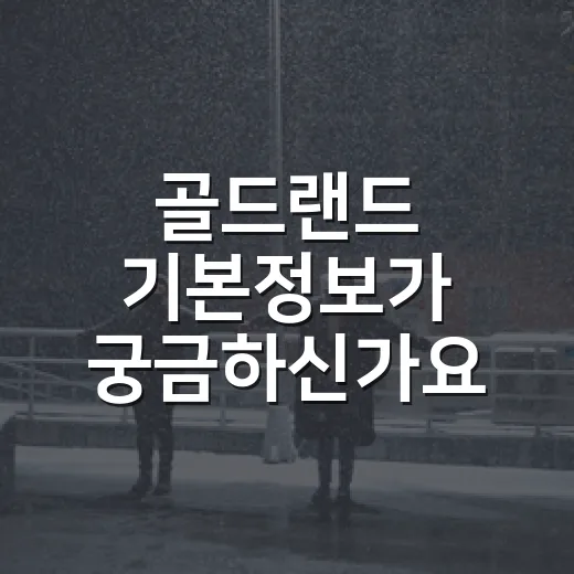 골드랜드 기본정보가 궁금하신가요? 보기 전 알아둘 포인트는 무엇일까요? - 요약