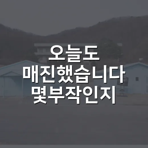 오늘도 매진했습니다 몇부작인지 궁금하신가요? 방송 회차와 보기 전 체크할 점 - 요약