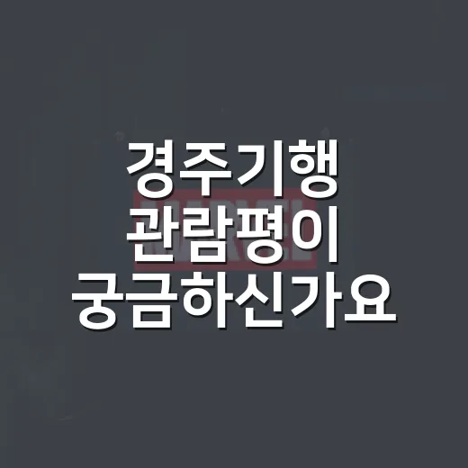 경주기행 관람평이 궁금하신가요? 보기 전 알고 가면 좋은 점은요?