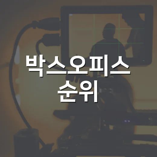 박스오피스 순위, 이번 주엔 어떤 영화가 앞서가고 있을까요? - 요약