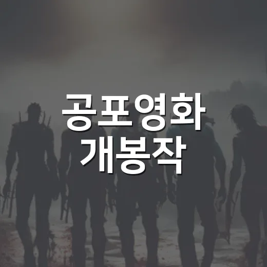 공포영화 개봉작, 예매 전에 무엇을 확인하고 계신가요? - 요약