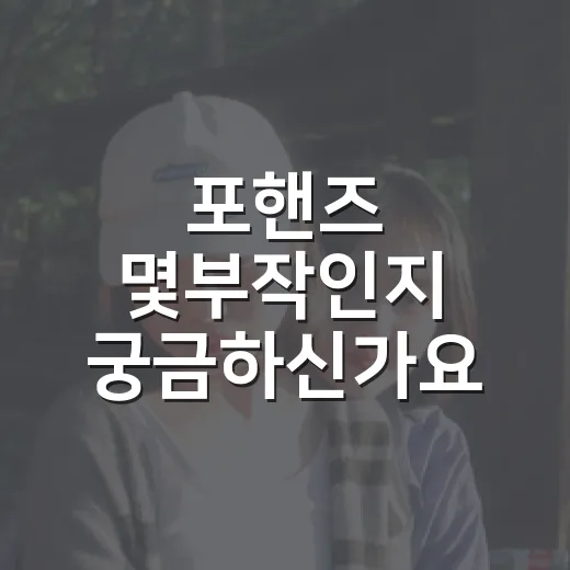 포핸즈 몇부작인지 궁금하신가요? 방송 기간과 보기 전 체크할 점은요 - 요약