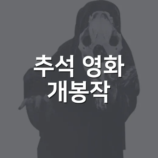 추석 영화 개봉작, 가족끼리 볼 영화는 어떻게 고르면 좋을까요? - 요약
