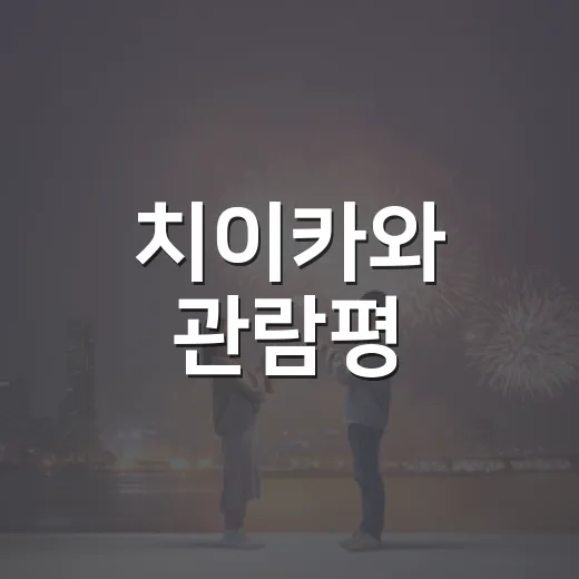 치이카와 관람평, 귀여움만 기대하고 봐도 괜찮을까요? - 요약