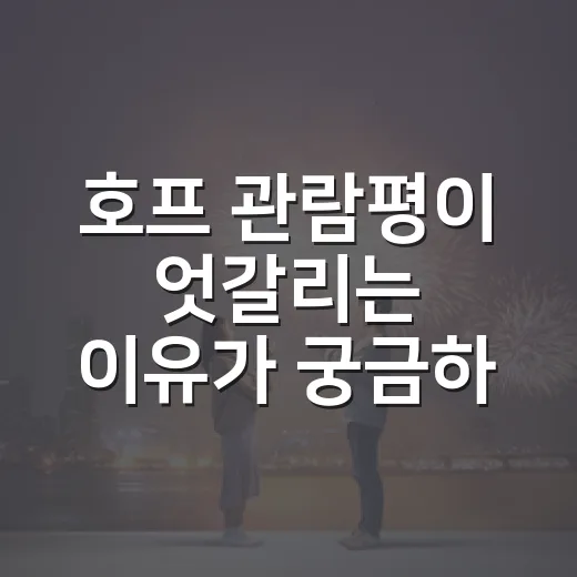 호프 관람평이 엇갈리는 이유가 궁금하신가요? - 요약