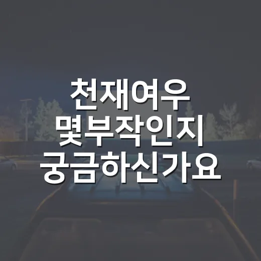 천재여우 몇부작인지 궁금하신가요? - 요약