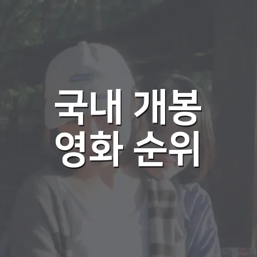 국내 개봉 영화 순위, 이번 주엔 뭘 볼까요? - 요약