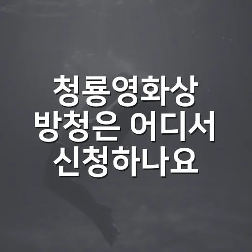 청룡영화상 방청은 어디서 신청하나요? - 요약
