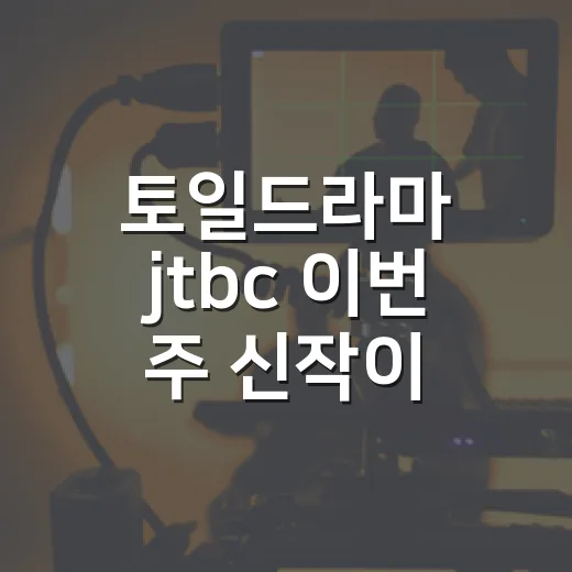 토일드라마 jtbc 이번 주 신작이 궁금하신가요? - 요약
