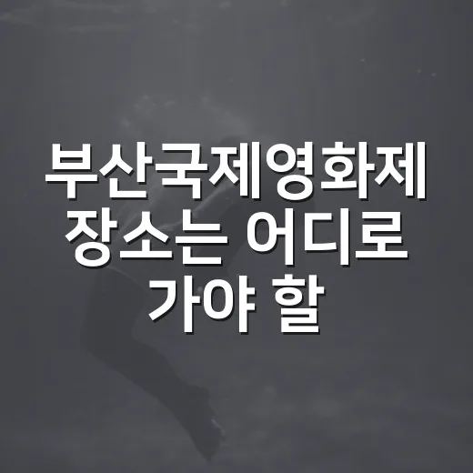 부산국제영화제 장소는 어디로 가야 할까요? - 요약