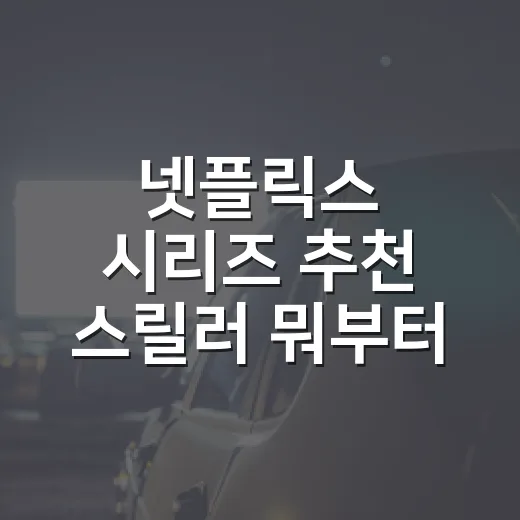 넷플릭스 시리즈 추천 스릴러 뭐부터 볼까요? - 요약