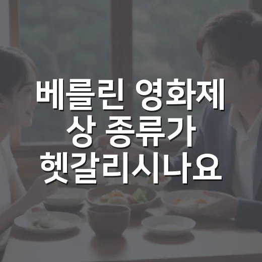 베를린 영화제 상 종류가 헷갈리시나요? - 요약