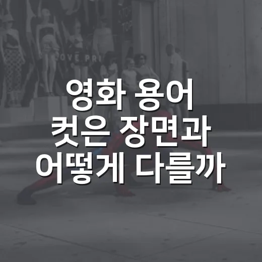 영화 용어 컷은 장면과 어떻게 다를까요? - 요약