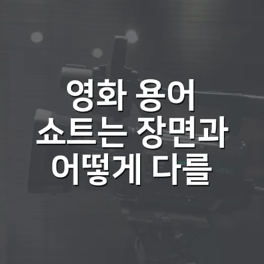 영화 용어 쇼트는 장면과 어떻게 다를까요? - 요약