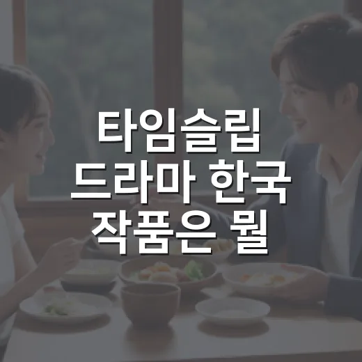 타임슬립 드라마 한국 작품은 뭘 먼저 볼까요? - 요약