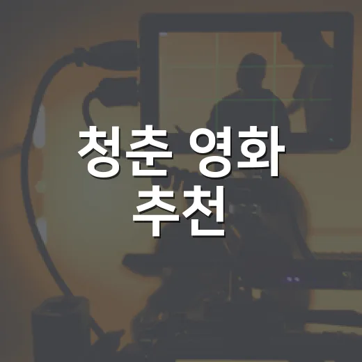 청춘 영화 추천, 지금 기분엔 어떤 작품이 맞을까요? - 요약