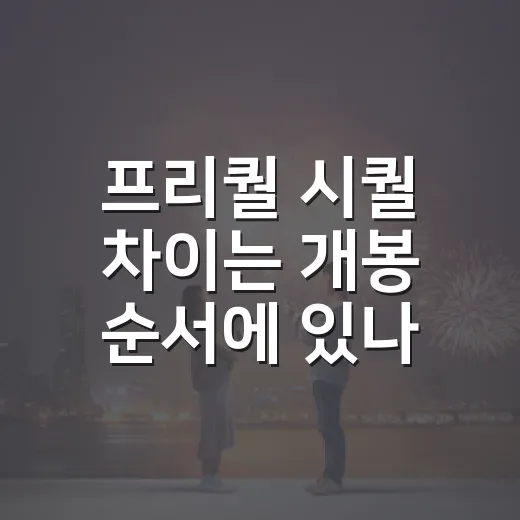 프리퀄 시퀄 차이는 개봉 순서에 있나요? - 요약
