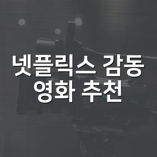 넷플릭스 감동 영화 추천, 어떤 이야기가 끌리시나요? - 요약