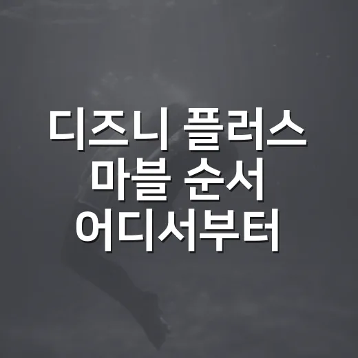 디즈니 플러스 마블 순서 어디서부터 볼까요? - 요약