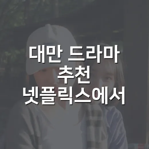 대만 드라마 추천 넷플릭스에서 뭐부터 볼까요? - 요약