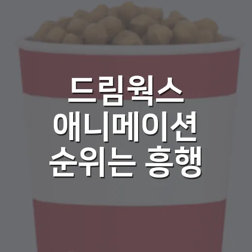 드림웍스 애니메이션 순위는 흥행 순서와 같을까요? - 요약