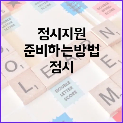 전문대 정시 지원, 제대로 준비하는 방법 - 요약