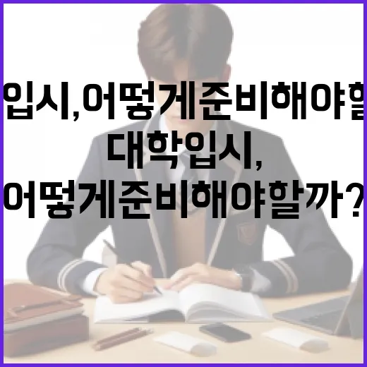 대학입시, 어떻게 준비해야 할까? - 요약