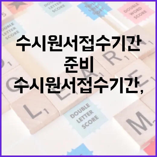 수시원서접수기간, 이렇게 준비하면 더 효율적이에요! - 요약