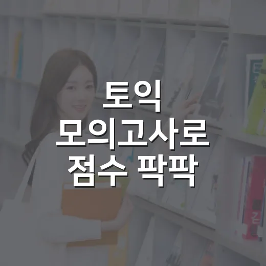 토익 모의고사로 점수 팍팍 올리는 방법 - 요약