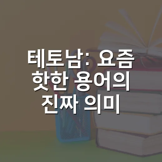 테토남: 요즘 핫한 용어의 진짜 의미와 사용법 - 요약