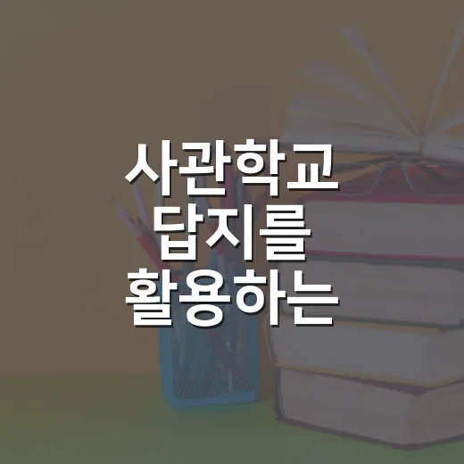 사관학교 답지를 활용하는 똑똑한 방법 - 요약