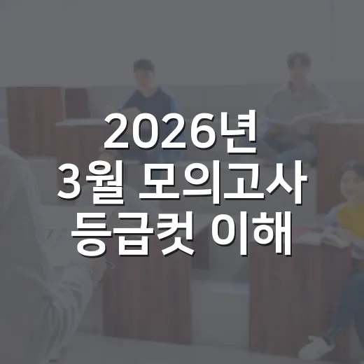 2026년 3월 모의고사 등급컷 이해하기 - 요약