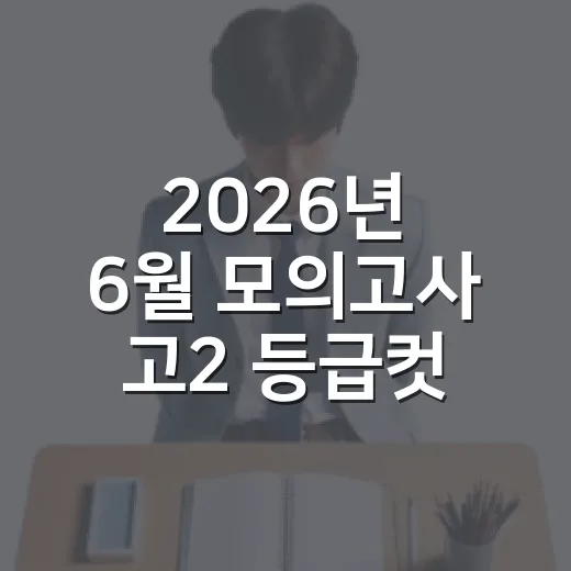 2026년 6월 모의고사 고2 등급컷 이해하기 - 요약