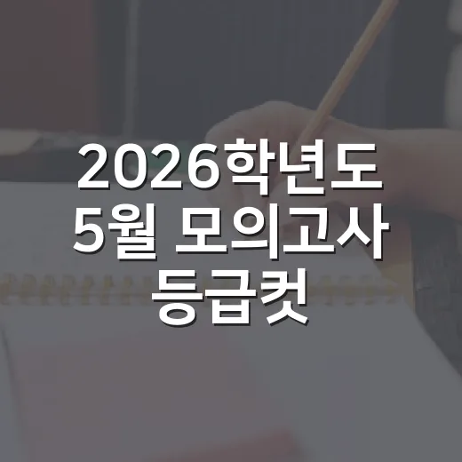 2026학년도 5월 모의고사 등급컷, 어떻게 준비할까? - 요약
