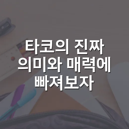타코의 진짜 의미와 매력에 빠져보자 - 요약