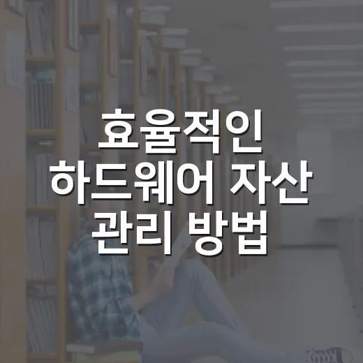 효율적인 하드웨어 자산 관리 방법 - 요약