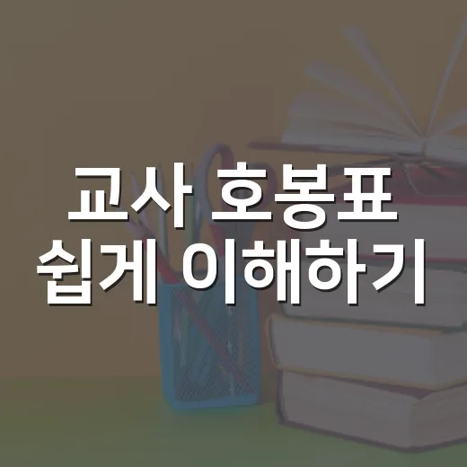 교사 호봉표 쉽게 이해하기: 초보자를 위한 가이드 - 요약