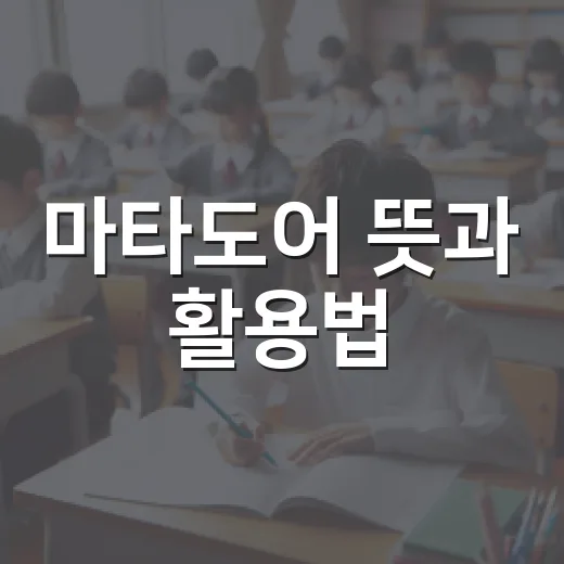 마타도어 뜻과 활용법: 일상에서 어떻게 사용될까? - 요약